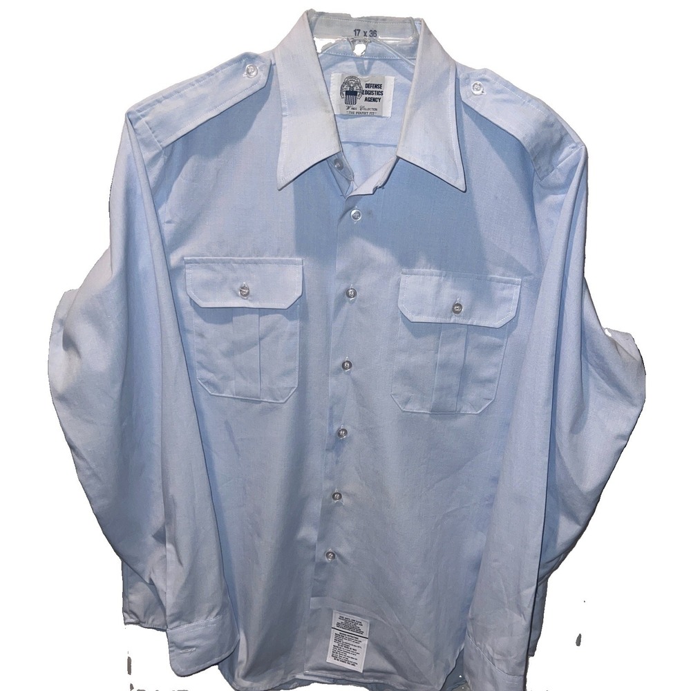 Defense Logistics Agency DLA Shirt Wings Collection 17/36 The Perfect Fit Blue